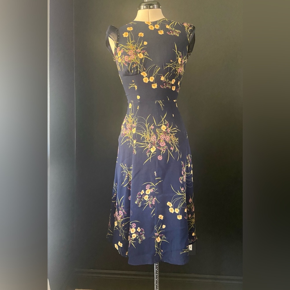 Reformation Yellow and Pink Midi Dress size 4